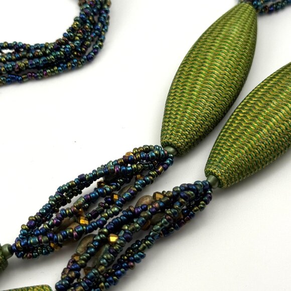Unusual beaded necklace, NWT, Designs by Adina - Picture 3 of 6